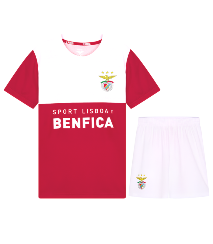 Conjunto Benfica Lisboa Camisa e Calção Junior Infantil Criança Legacy Treino