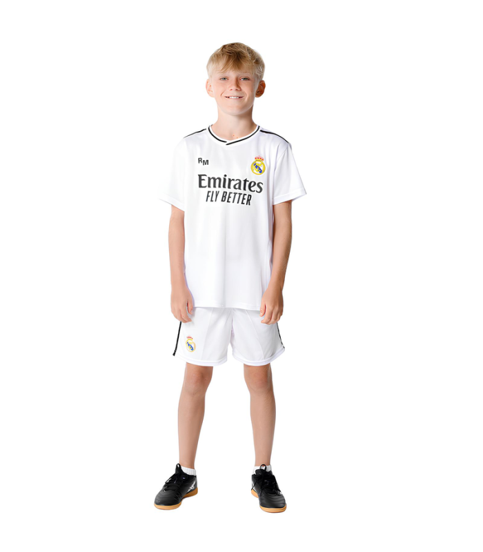 Conjunto Real Madrid Camisa e Calção MBAPPE Junior Infantil Criança 2024/2025 Principal