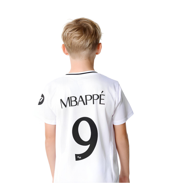 Komplet Junior Real Madryt koszulki i spodenek MBAPPE 2024/2025 Domowa