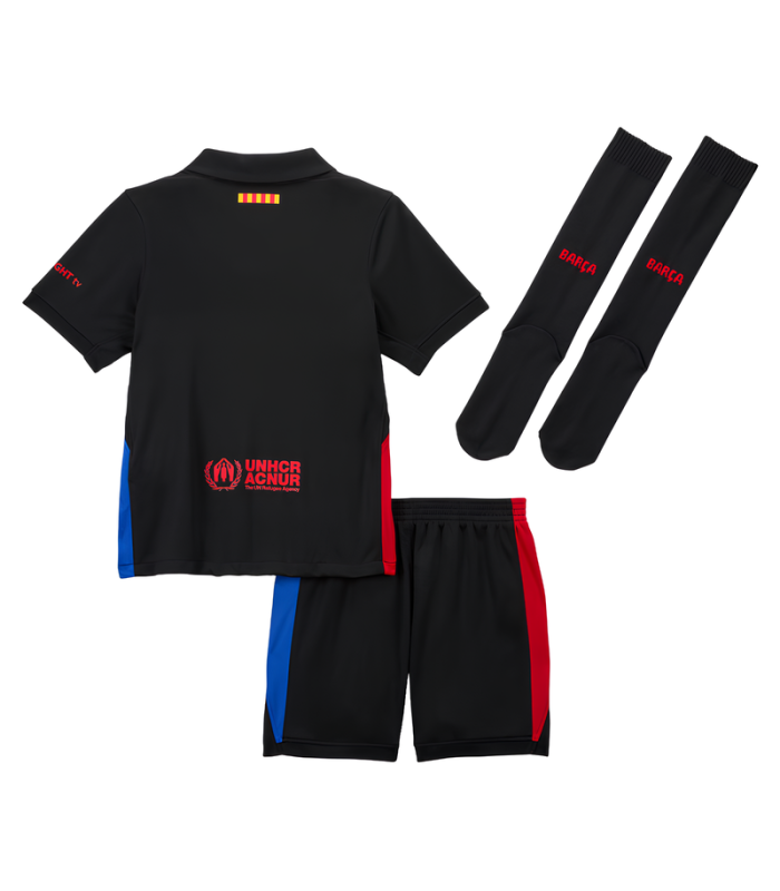 Kit Maglia Pantaloncini Calze FC Barcellona Bambino Piccolo 2024/2025 Away