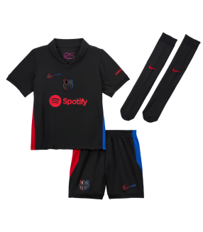 Conjunto Camisola Calções Meias FC Barcelona Criança Pequena 2024/2025 Alternativa