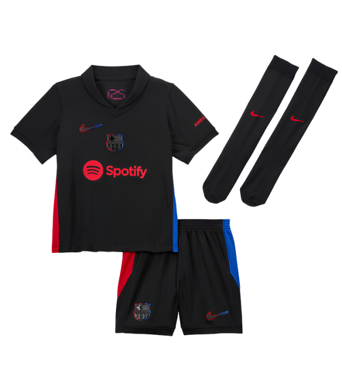 FC Barcelona Tenue Shirt Korte Broek Sokken Kleine Kind Kids 2024/2025 Wyjazdowa