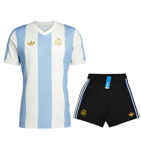 Argentinië Shirt en Short Set 50e Verjaardag 50 Jaar Collector 2024/2025 Thuis