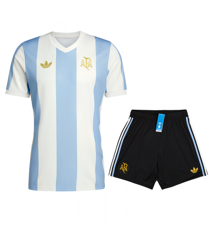 Argentinië Shirt en Short Set 50e Verjaardag 50 Jaar Collector 2024/2025 Thuis